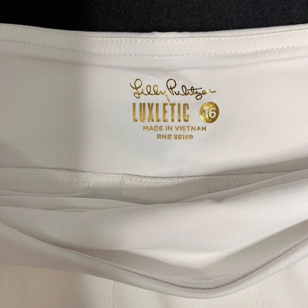 Lilly‎ Pulitzer 16 Fairway Performance 12 Resort White Fraser Skort UPS 50+ Golf